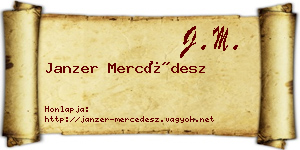 Janzer Mercédesz névjegykártya